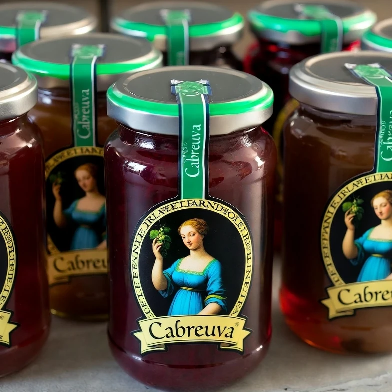 Potes de geleia com tampas personalizadas