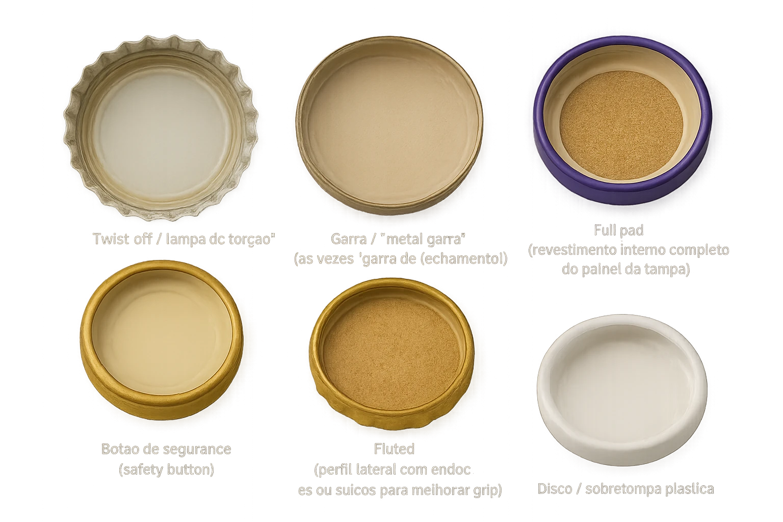 Potes de geleia com tampas personalizadas