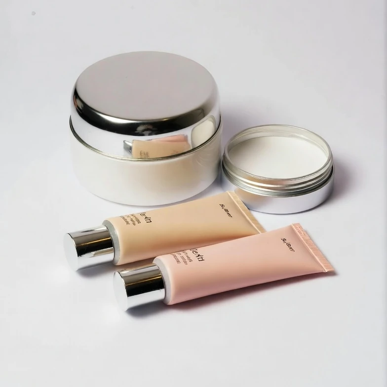 Linha de potes e bisnagas  para cremes e hidratantes