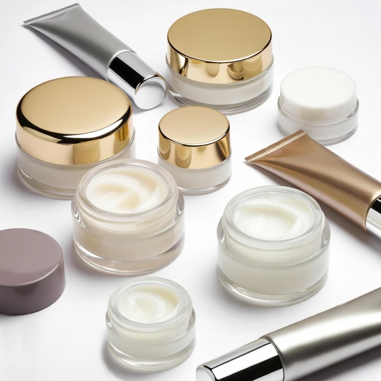 Potes e bisnagas para cremes e hidratantes