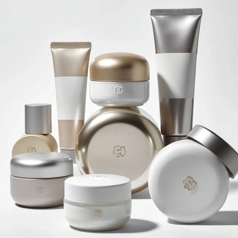 Linha de potes e bisnagas  para cremes e hidratantes