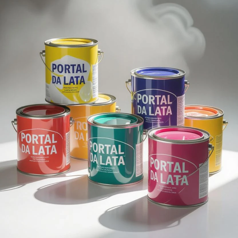 Lata cilíndrica para tintas ou solventes